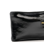 Patent Quilted CC Barbie Heart Vanity Case Black