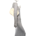 Faux Fur XS Lock Antigona Shoulder Bag White