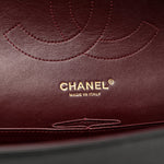 Lambskin Quilted Jumbo Double Flap Black