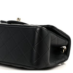 Lambskin Quilted Mini Square Flap Black