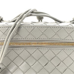 Nappa Intrecciato Small Vanity Case On Strap Agate Grey