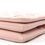Lambskin Embossed Monogram Pochette Coussin Rose