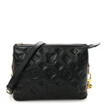 Lambskin Embossed Monogram Coussin BB Black