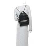 Pebbled Calfskin Soho Chain Backpack Black