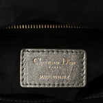 Metallic Lambskin Cannage Small My ABCDior Lady Dior Dark Silver