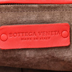 Nappa Intrecciato Ruffle Tote Red