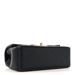 Lambskin Quilted Mini Rectangular Flap Black