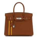 Togo Swift Officier Birkin 30 Gold Ambre