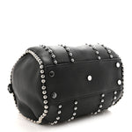 Calfskin Studded Rockie Matte Black Rhodium Hardware