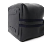 Grained Calfskin Large Bale Bag Navy Blue