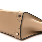 Drummed Calfskin Micro Luggage Dune