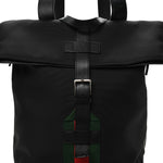 Techno Canvas Web Single Buckle Backpack Black