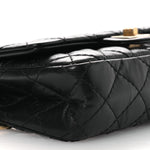 Aged Calfskin Quilted 2.55 Reissue Flap Belt Bag Clutch Black