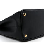 Saffiano Medium Galleria Double Zip Tote Black