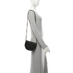 Caviar Quilted Mini Messenger Flap Black
