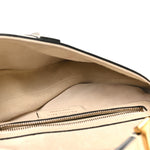 Grained Calfskin Saddle Bag White