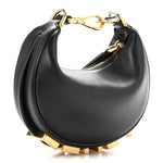 Vitello Grace Matte Nano Fendigraphy Hobo Charm Black