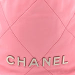 Shiny Calfskin Quilted Mini Chanel 22 Pink