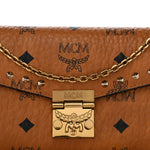 Visetos Studded Patricia Wallet On Chain Cognac