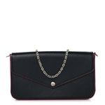 Epi Pochette Felicie Black Hot Pink
