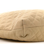 Nubuck Suede Quilted Maxi Icare Shopping Tote Safari Beige