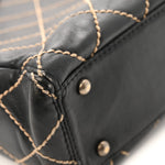 Calfskin Wild Stitch Large Tote Black