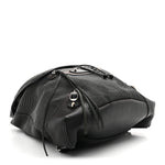 Canvas Calfskin Silver Hardware S Traveler Backpack Black