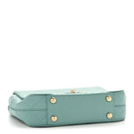 Calfskin Stitched Small Covered CC Flap Bag Green
