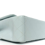 Caviar Quilted Maxi Double Flap Light Blue