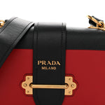 City Calfskin Saffiano Cahier Bag Fuoco Black