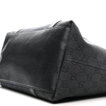 Nylon Monogram Medium GG Charm Dome Satchel Black