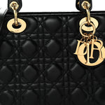 Lambskin Cannage Medium Lady Dior Black