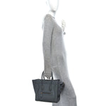 Baby Drummed Calfskin Micro Luggage Kohl