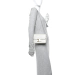 Shiny Calfskin Teen Triomphe Chalk