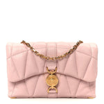 Lambskin Quilted Mini Kleio Crossbody Bag Light Pink