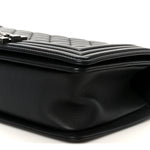 Lambskin Quilted Medium Boy Flap Black