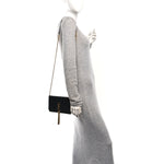 Smooth Calfskin Classic Monogram Kate Tassel Chain Wallet Black