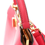 Vitello Seta Shiny Nappa Small Peekaboo I SEE U Satchel Lampone Light Rose