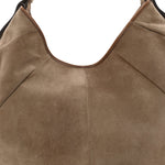 Suede Buffalo Horn Mombasa Hobo Beige