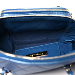 Iridescent Calfskin Quilted All About Waist Belt Bag Dark Blue