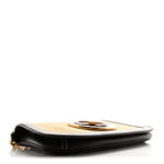 Canvas Dollar Calfskin Blondie Chain Shoulder Flap Bag Brown
