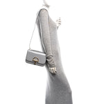 Calfskin Siena Small Shoulder Bag Grey