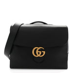 Dollar Calfskin GG Marmont Briefcase Black