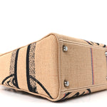 Canvas Jute Embroidered Medium Lady D-Lite Beige Multicolor