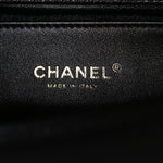 Caviar Chevron Quilted Medium Boy Flap Black
