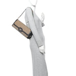 GG Monogram Medium Luce Shoulder Bag Beige Ebony