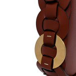 Small Grain Smooth Calfskin Small Darryl Hobo Sepia Brown