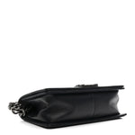 Goatskin Quilted Patent Medium Duo Boy Flap Dark Blue