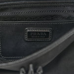 Re-Nylon Saffiano Triangle Shoulder Bag Black
