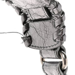 Metallic Agneau Arena Mini Le Cagole Duffle Crossbody Bag Silver